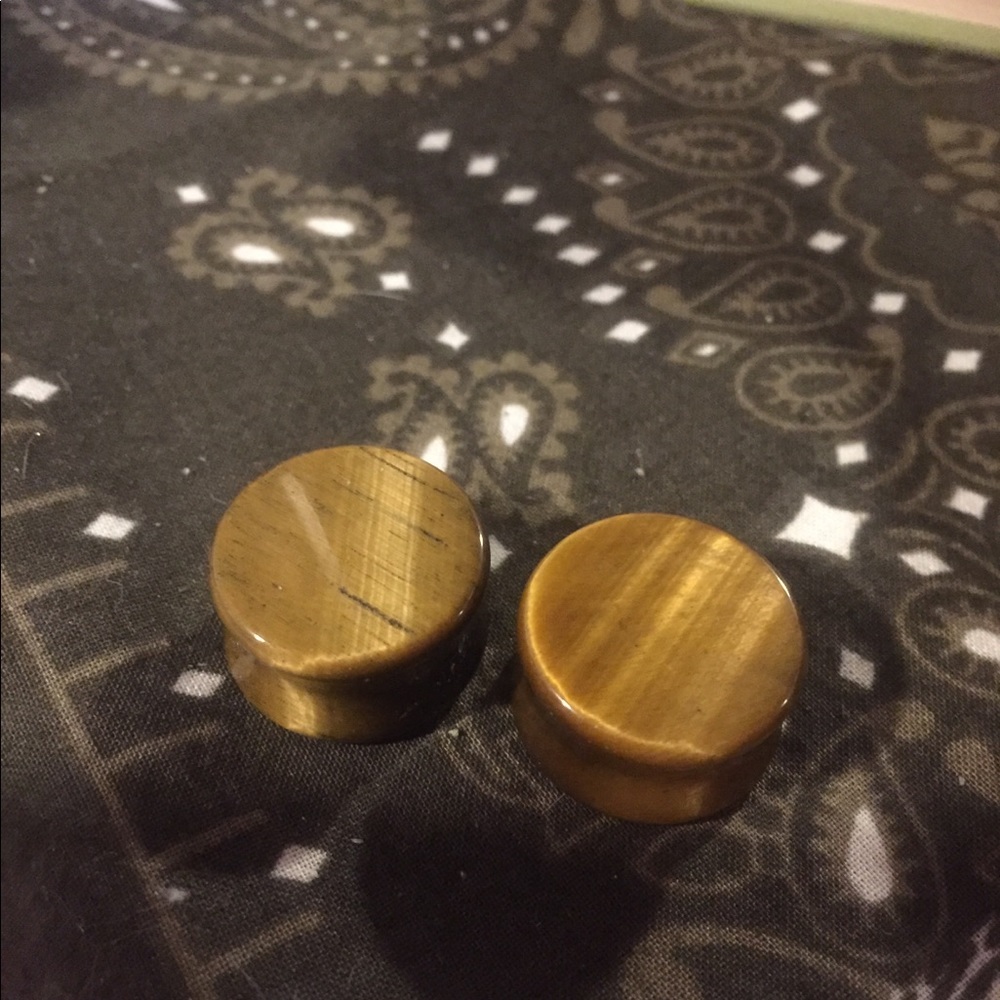 ✨ beautiful 🐅 TIGERS EYE 👁 stone plugs! 3/4